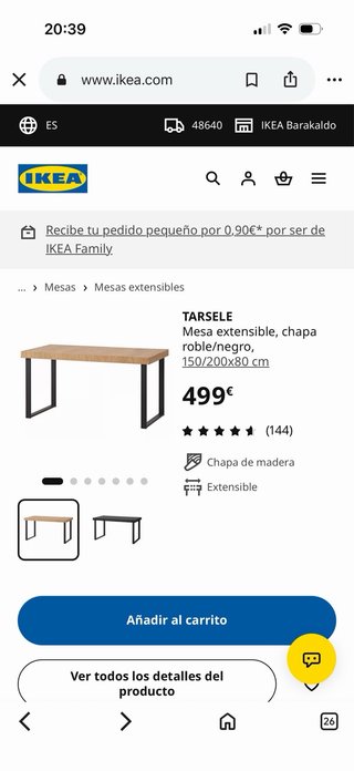 Mesa Tarselle Ikea