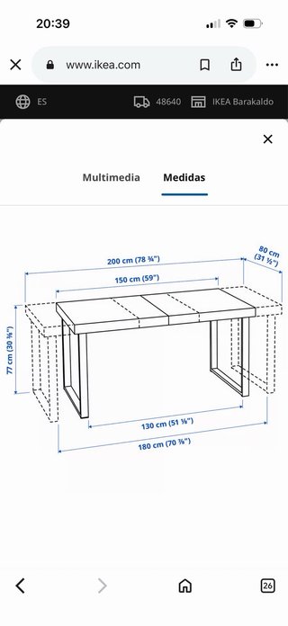 Mesa Tarselle Ikea