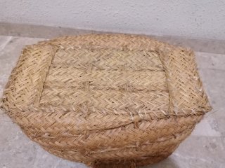 Cesto leñero esparto
