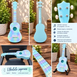 Ukelele soprano infantil tie-dye