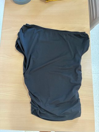 Top Shein Negro XS Fruncido a los lados
