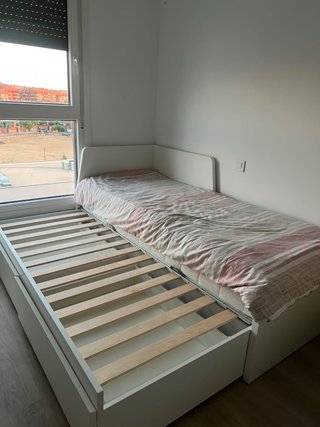 Cama nido blanca con cajones