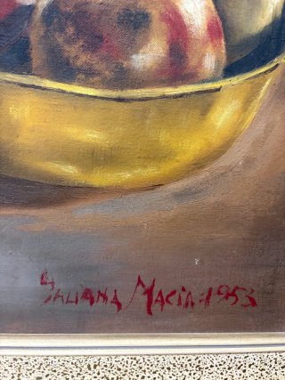 Bodegón al óleo de Antonio Galiana Maciá 1953