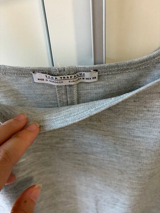 Vestido ajustado gris de tirantes Zara Negociable