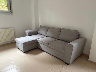 Sofá cama chaiselongue gris