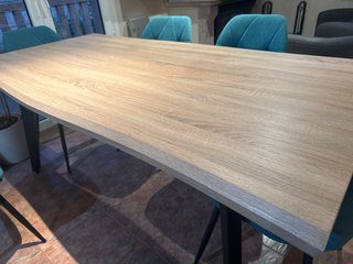 Mesa Comedor Madera y Acero 180x90