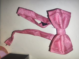 Pajarita Rosa con Estampado
