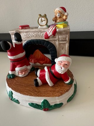 Soprammobile Natale Babbo Natale Camino