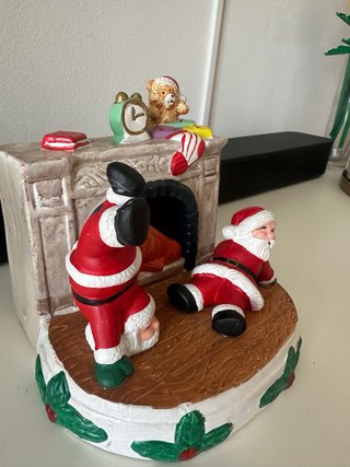 Soprammobile Natale Babbo Natale Camino