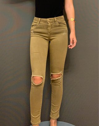 Pantalones Vaqueros Verde Oliva