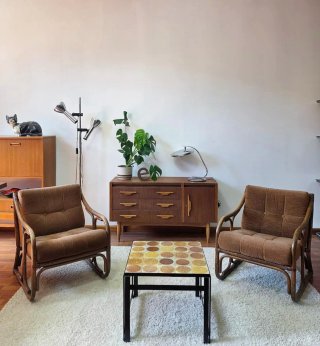 Mesa auxiliar de cerámica | Vintage 70s