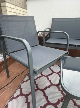 Conjunto Muebles Exterior: 2 Sillas, Sofá y Mesa