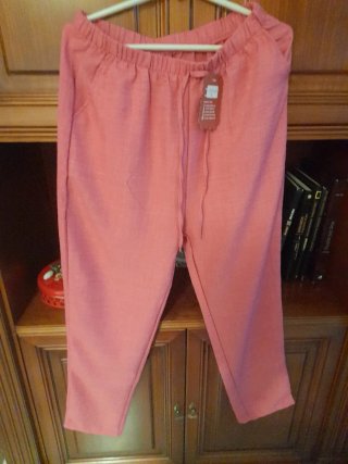Pantalones rosados anchos talla única