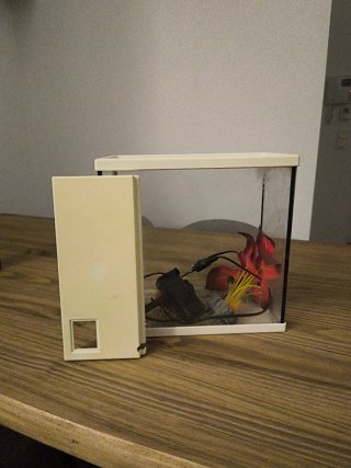 Pecera de plástico con accesorios