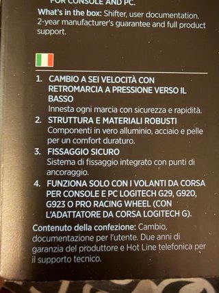 Logitech Driving Force Shifter Nuovo