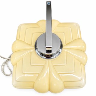 Candeeiro de Mesa Arte Deco Vidro Metal