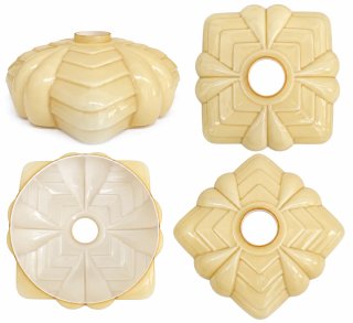 Candeeiro de Mesa Arte Deco Vidro Metal