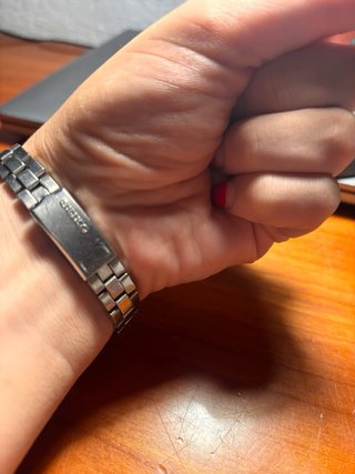 Reloj Seiko Automático Negro y Plateado
