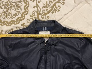 Giubbino Pull&Bear blu effetto cerato - taglia M