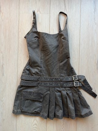 Vestido cargo ZARA marrón