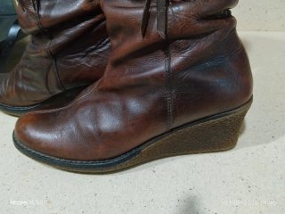 Botas de cuero marrones