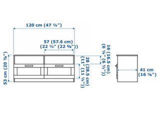 Mueble de TV Blanco IKEA BRIMNES nuevo