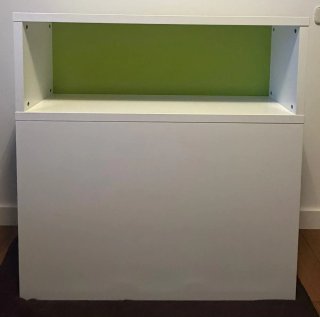 Mueble de Dormitorio Blanco y Verde
