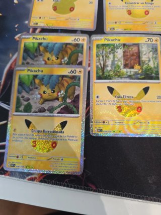 Cartas Pokémon 30 aniversario Pikachu elijela!!