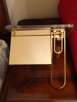 Conjunto escritorio vintage notas dorado