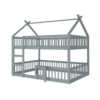 Litera Infantil Madera Maciza Gris 140x200