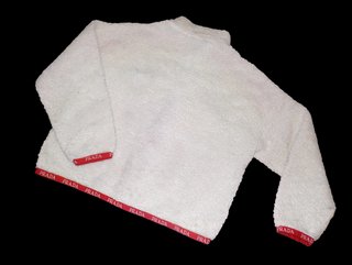 Chaqueta borrego Prada XL blanca y roja
