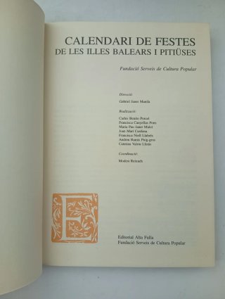 Libro Calendari Festes Catalunya Andorra Balears