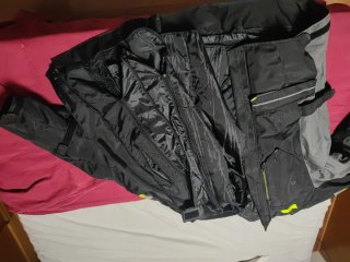 Chaqueta Moto Negra Gris Amarillo talla 2XL