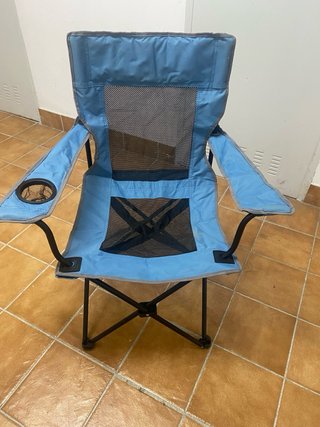 Silla de Camping Plegable Verde y azul