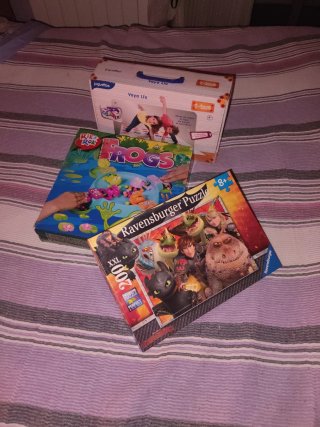 Pack de 3 Juegos: Twister, Frogs y Puzzle
