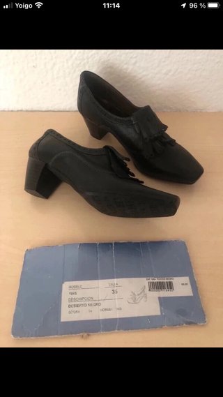 Zapatos de Piel Parker Negros Talla 35