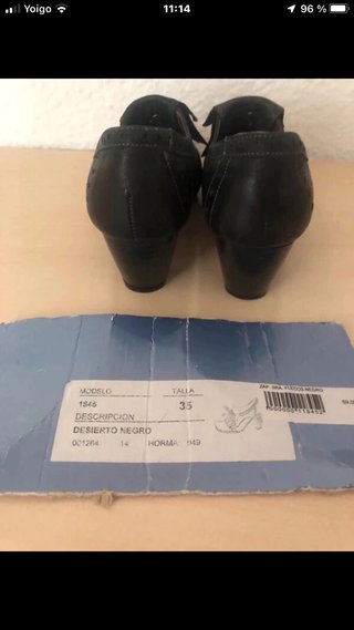 Zapatos de Piel Parker Negros Talla 35
