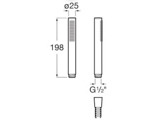 Roca Stella Stick Round Ducha A5B9B61RG0