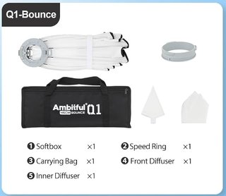 Softbox Ambitful Q1 Bounce 45cm Fotografía NUEVO