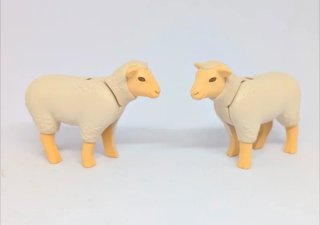 2 Figuras de Ovejas Playmobil Belén medieval oeste