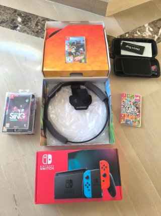 Pack Nintendo Switch V2+Ring Fit + Juegos