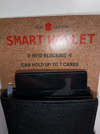 Cartera Tarjetero de Cuero Negro