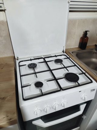 Cocina de gas Beko blanca