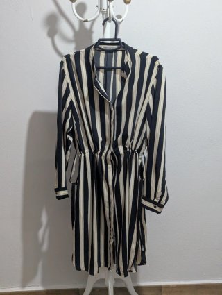 Vestido Camisero de Rayas