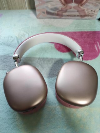 Auriculares Bluetooth Plegables Rosa y Blanco