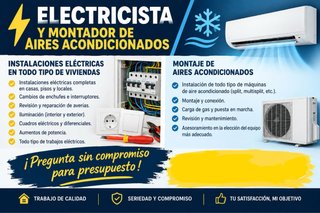 Electricista y montador de aires acondicionados.