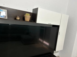 Mueble TV moderno blanco y negro