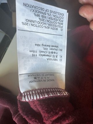 Sudadera Jordan Flight Tie Dye Burdeos XXL