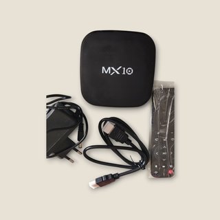 MX10 TV Box con Mando y Cables