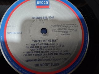 The Moody Blues Voices in the Sky LP